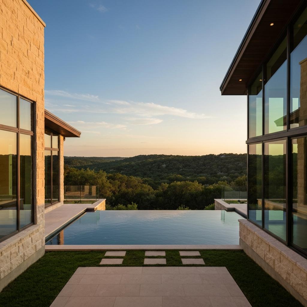 What is Your Barton Creek Home Worth? Expansive modern luxury home showcasing its worth with a stunning greenbelt view in the exclusive Barton Creek neighborhood of Austin, Texas.